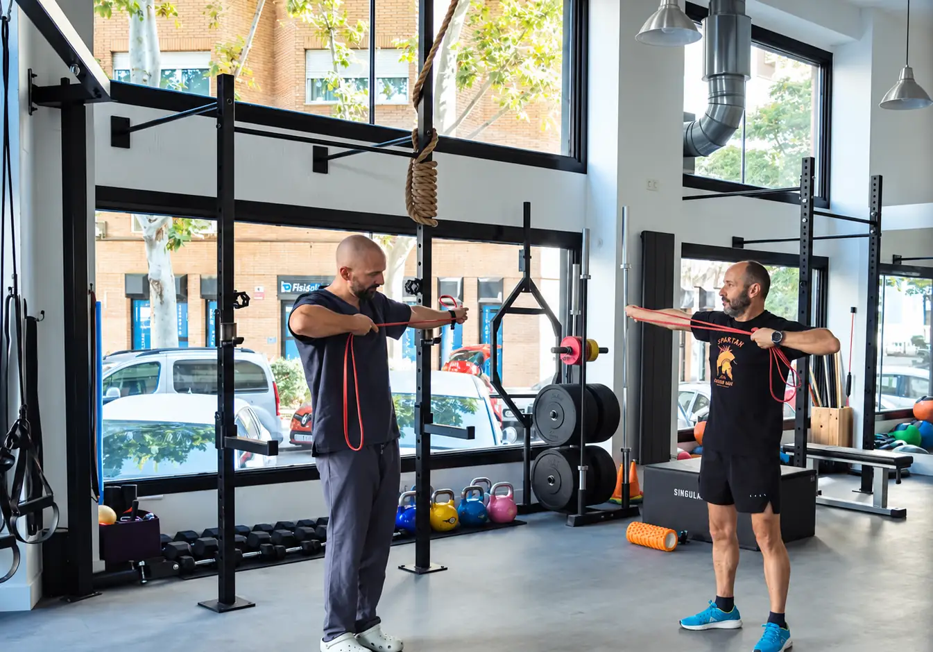 Sesión de entrenamiento con acompañamiento profesional en Windfit Salud, Madrid